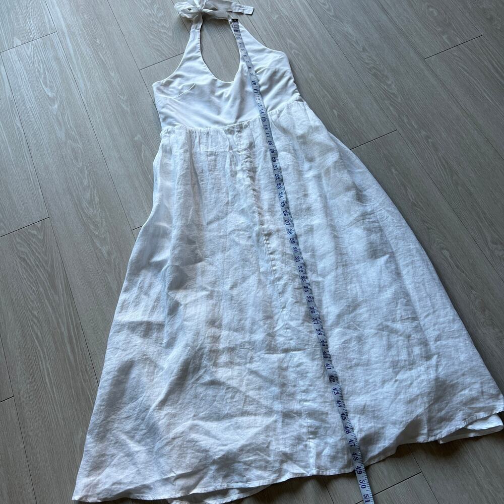 J Crew Mixy Halter Neck Dress Medium White CL648 - Picture 7 of 11
